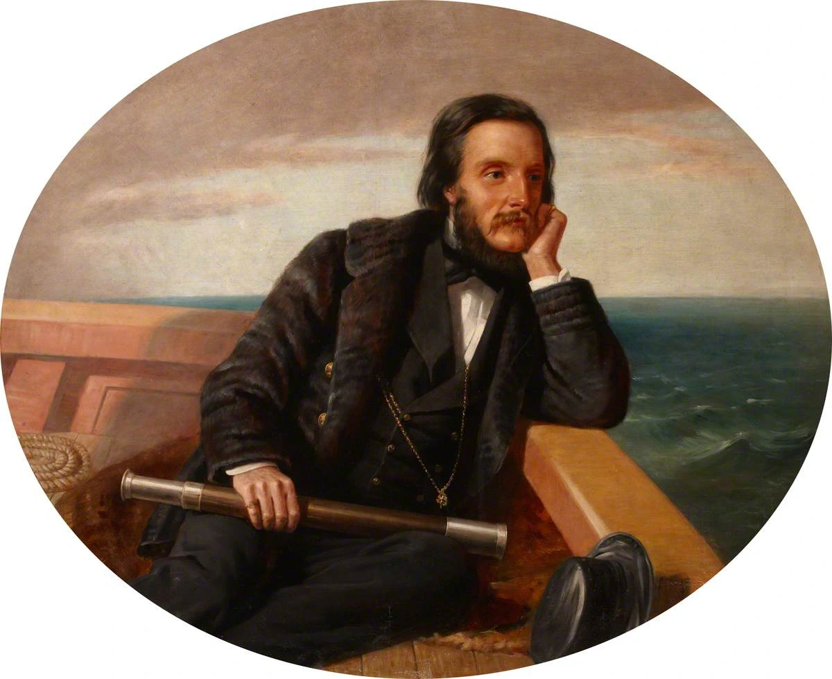 Ritratto di Edward Ward, quarto visconte Bangor, su uno yacht - National Trust